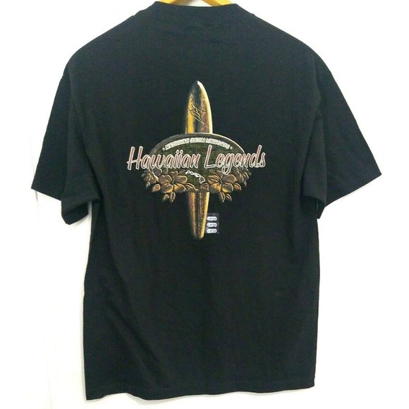 Hawaiian Legends Longboard T Shirt Y2K Back Graphic Double Sided Large - Picture 1 of 4